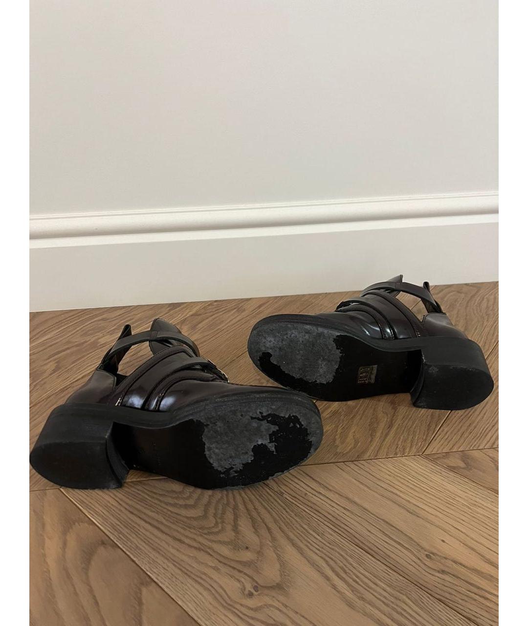 BALENCIAGA Коричневые ботинки из лакированной кожи, фото 4