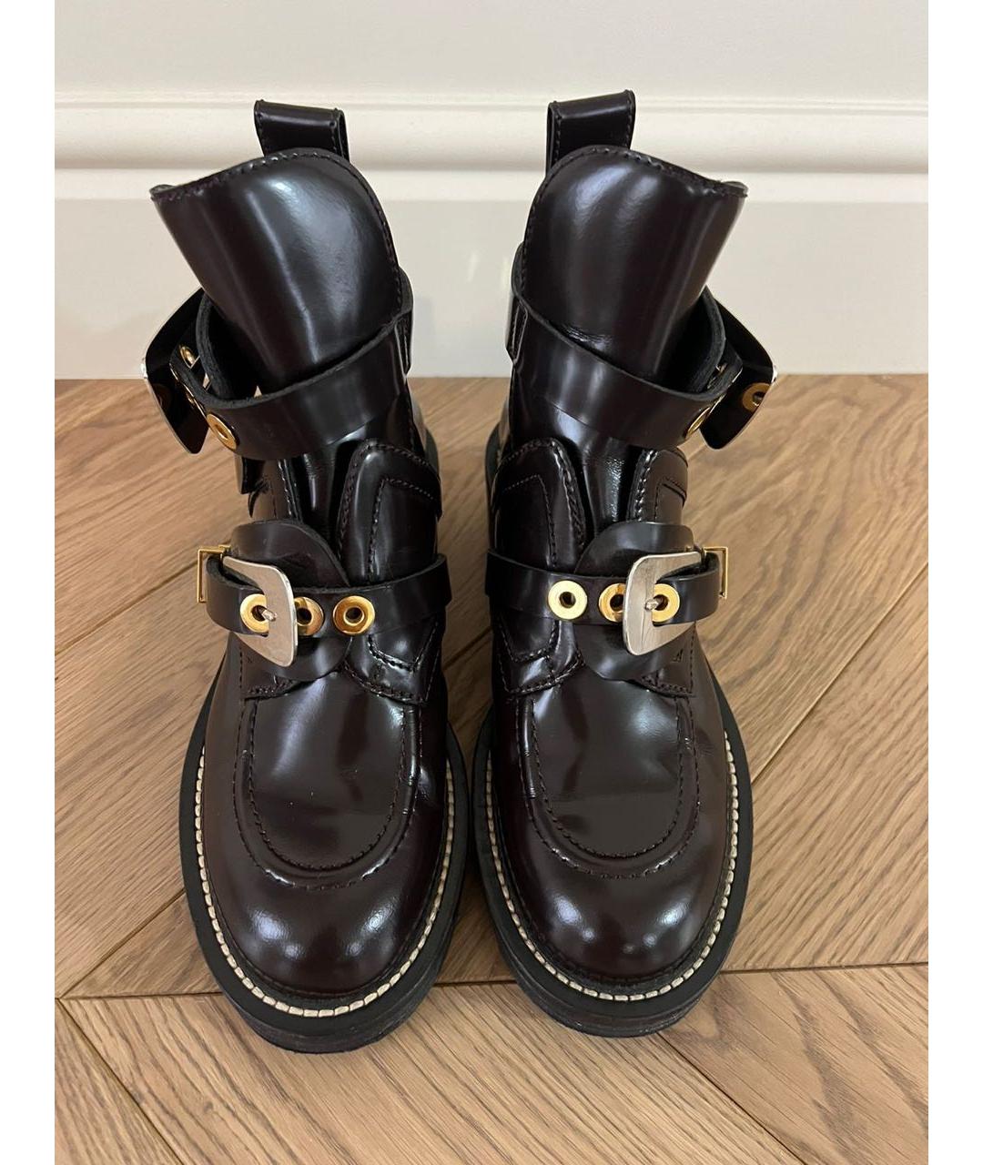 BALENCIAGA Коричневые ботинки из лакированной кожи, фото 3