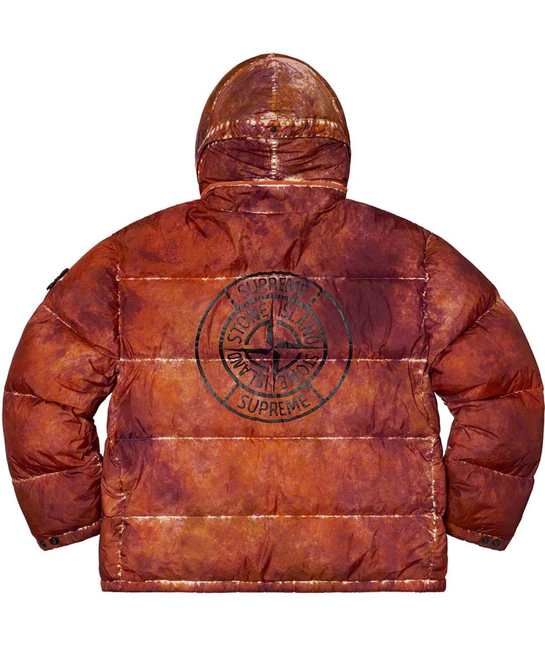 STONE ISLAND Оранжевый пуховик, фото 2