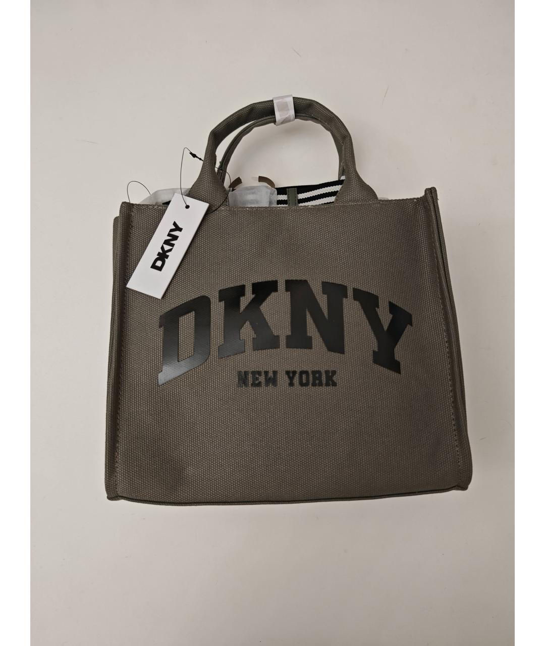 DKNY Хаки тканевая сумка тоут, фото 6