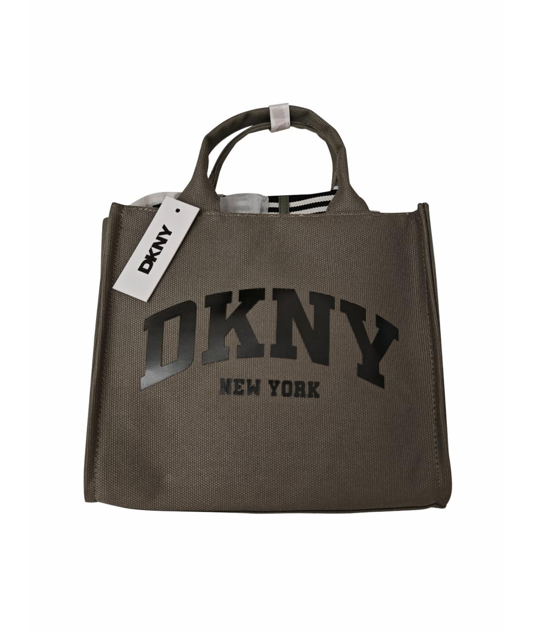 DKNY Хаки тканевая сумка тоут, фото 1