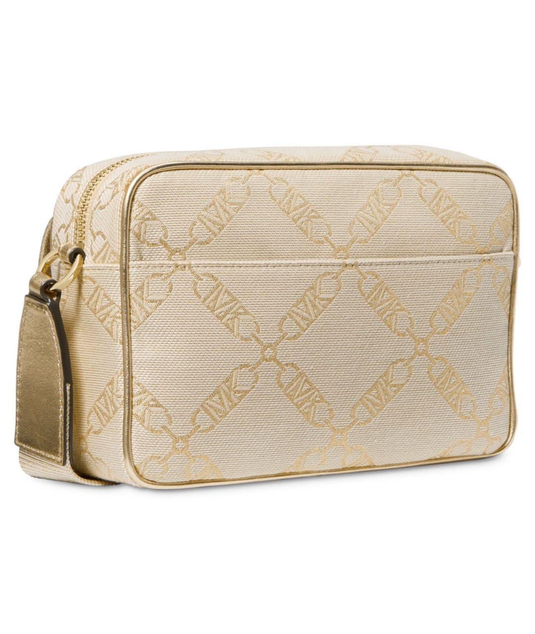 MICHAEL KORS Золотая жаккардовая сумка через плечо, фото 2