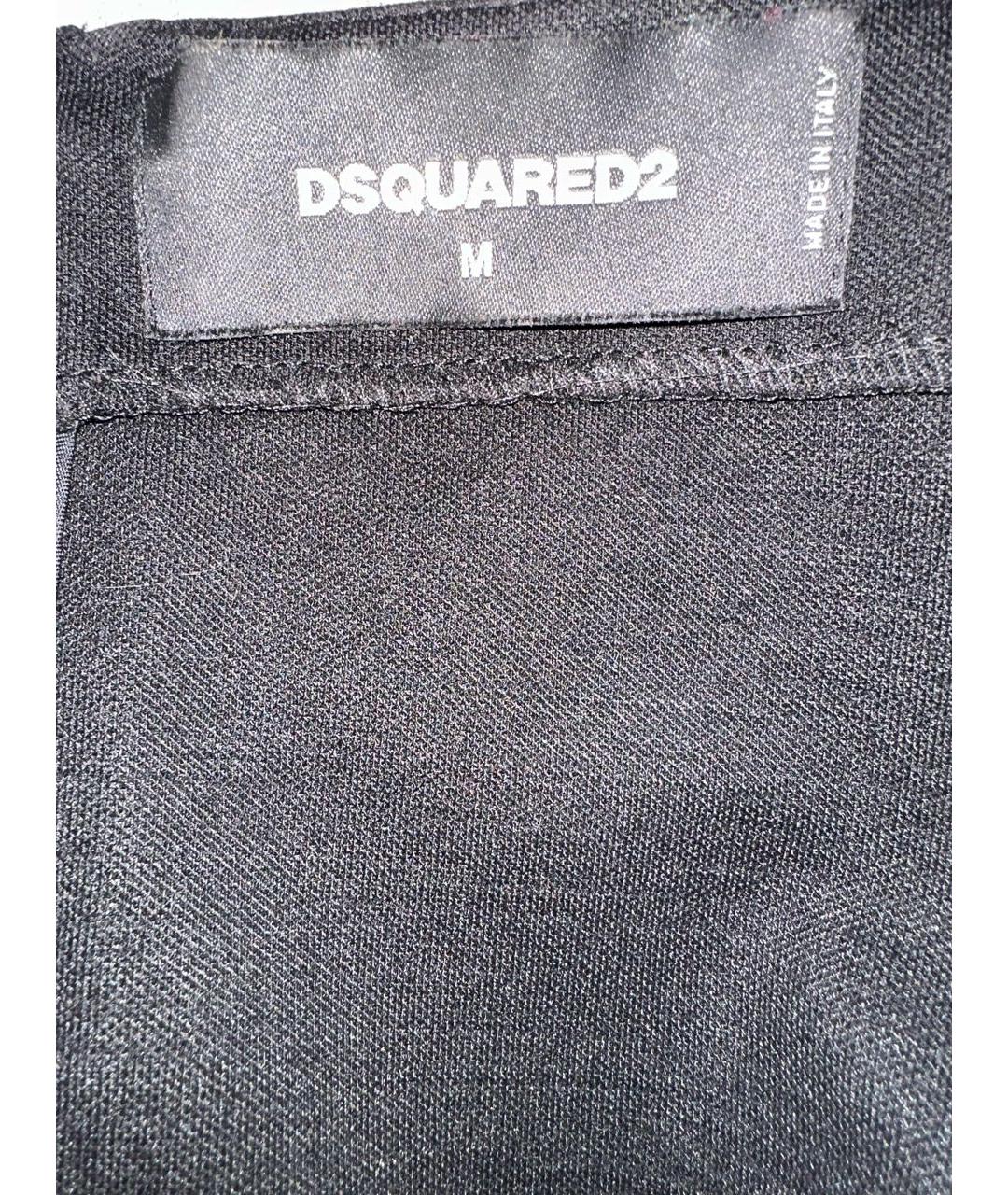 DSQUARED2 Черное кожаное повседневное платье, фото 4