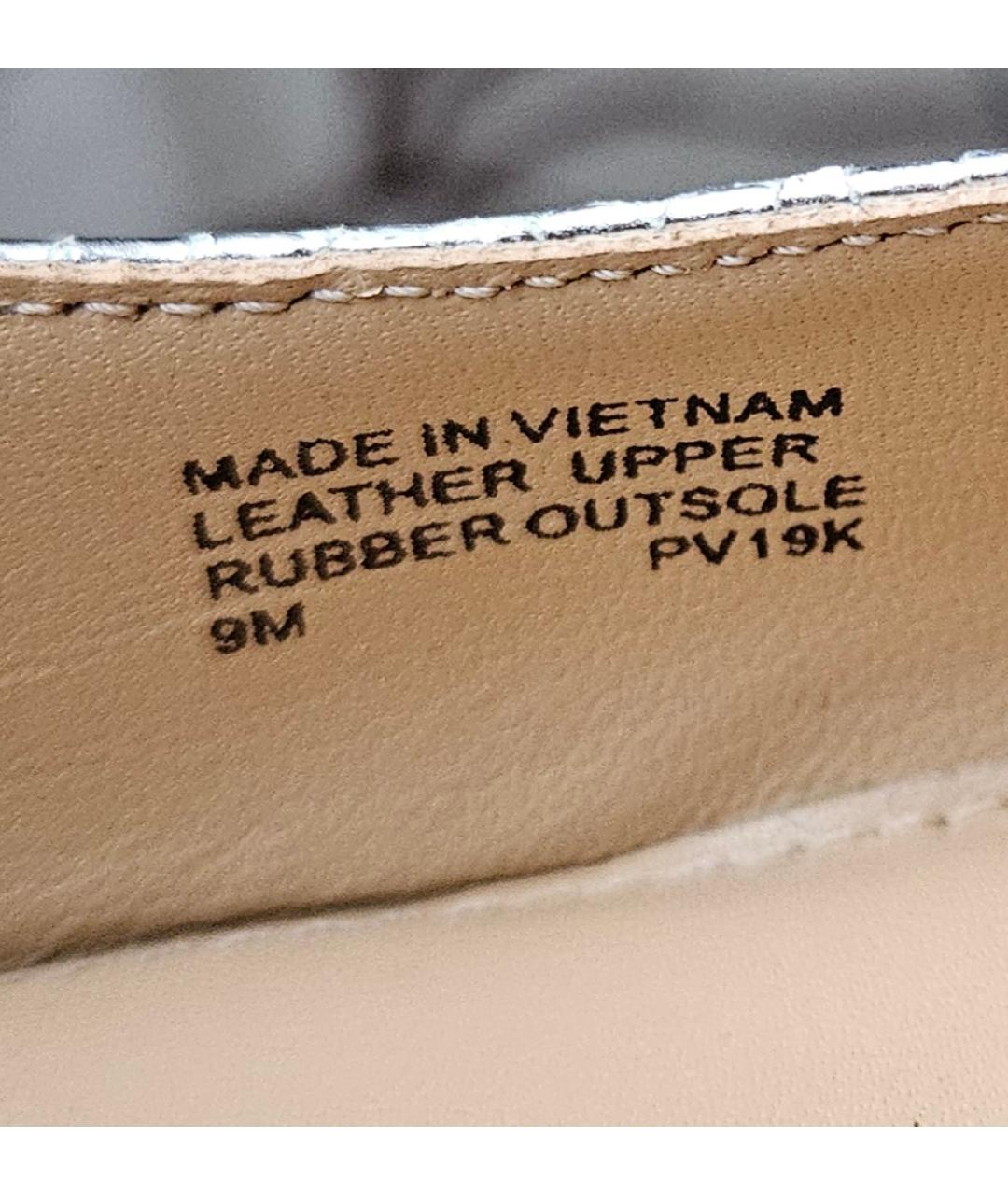 MICHAEL KORS Серебряные кожаные туфли, фото 6