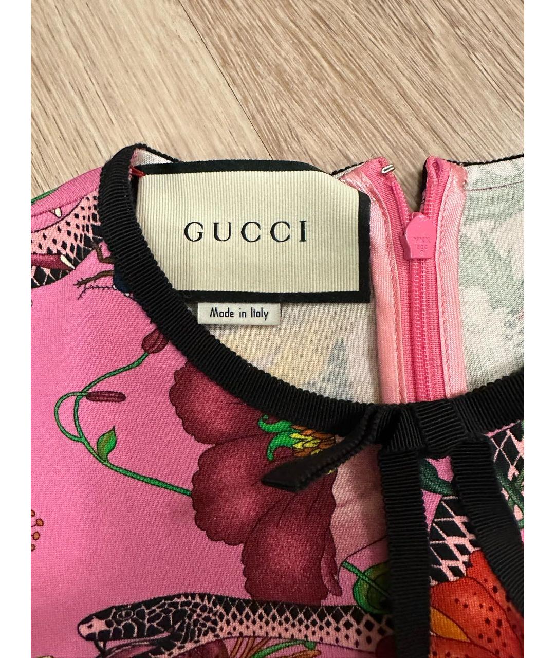 GUCCI Мульти вискозное повседневное платье, фото 3