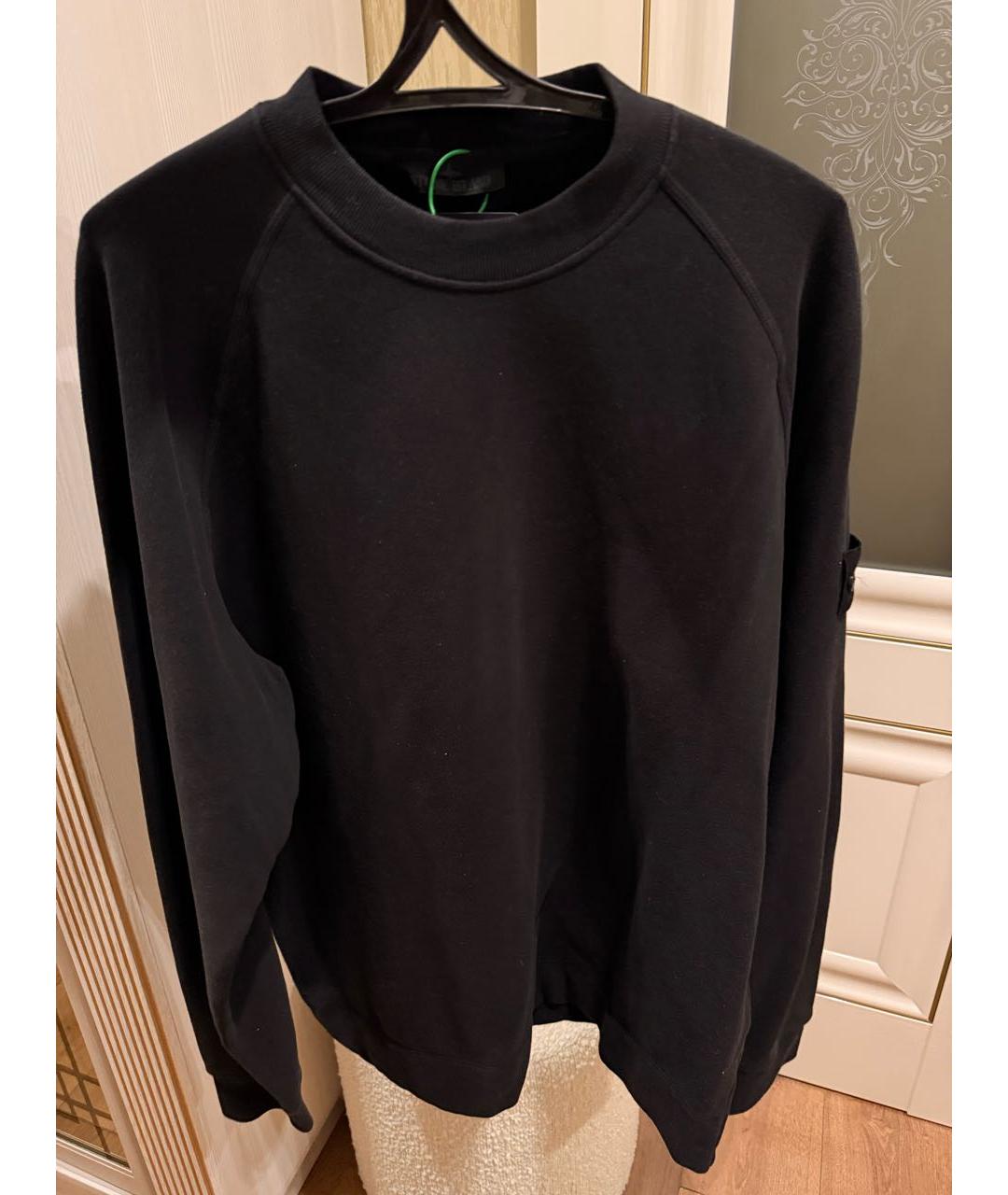 STONE ISLAND Черный хлопко-эластановый джемпер / свитер, фото 2