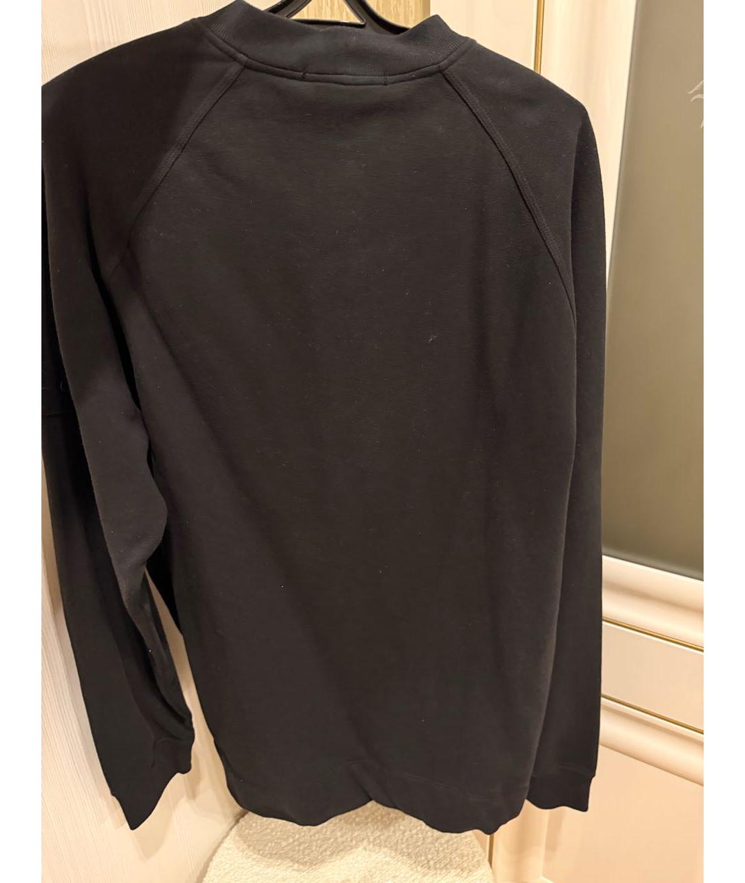 STONE ISLAND Черный хлопко-эластановый джемпер / свитер, фото 4