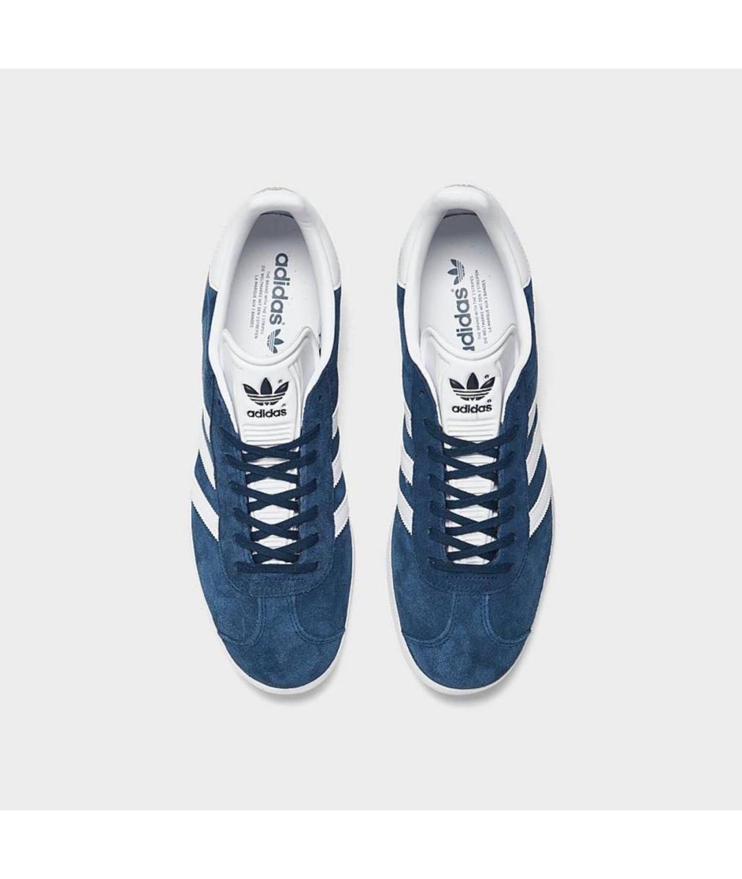 ADIDAS Синие замшевые низкие кроссовки / кеды, фото 3