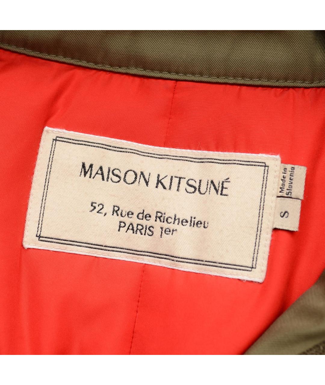 MAISON KITSUNE Хаки полиамидовая парка, фото 7