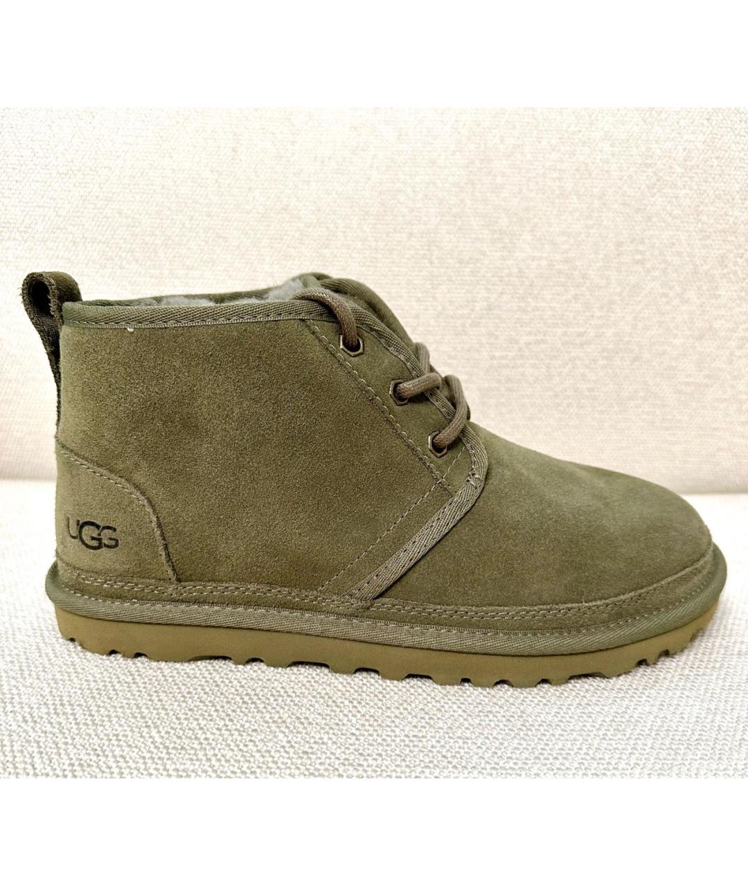 UGG AUSTRALIA Хаки замшевые ботинки, фото 9