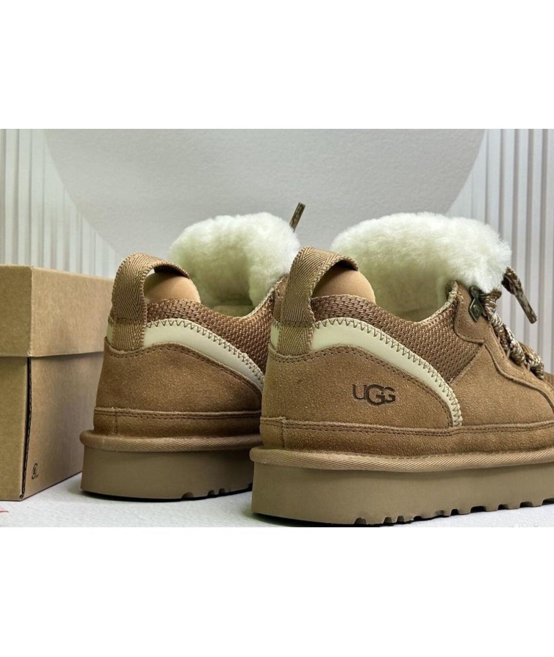 UGG AUSTRALIA Коричневые замшевые кроссовки, фото 5