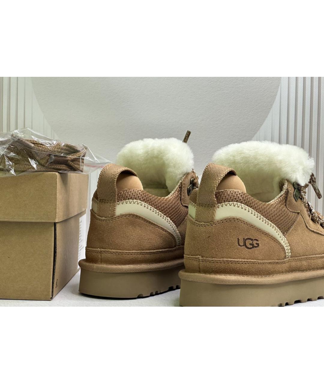 UGG AUSTRALIA Коричневые замшевые кроссовки, фото 7