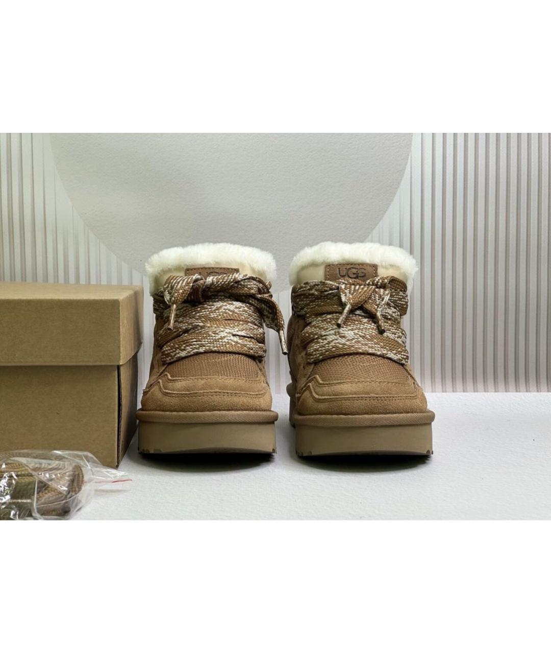 UGG AUSTRALIA Коричневые замшевые кроссовки, фото 3