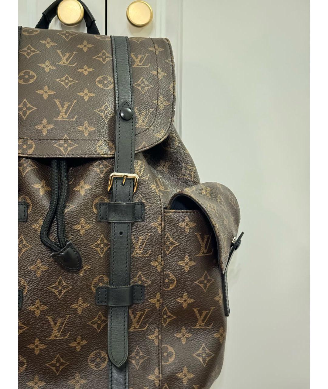 LOUIS VUITTON Коричневый рюкзак из искусственной кожи, фото 3