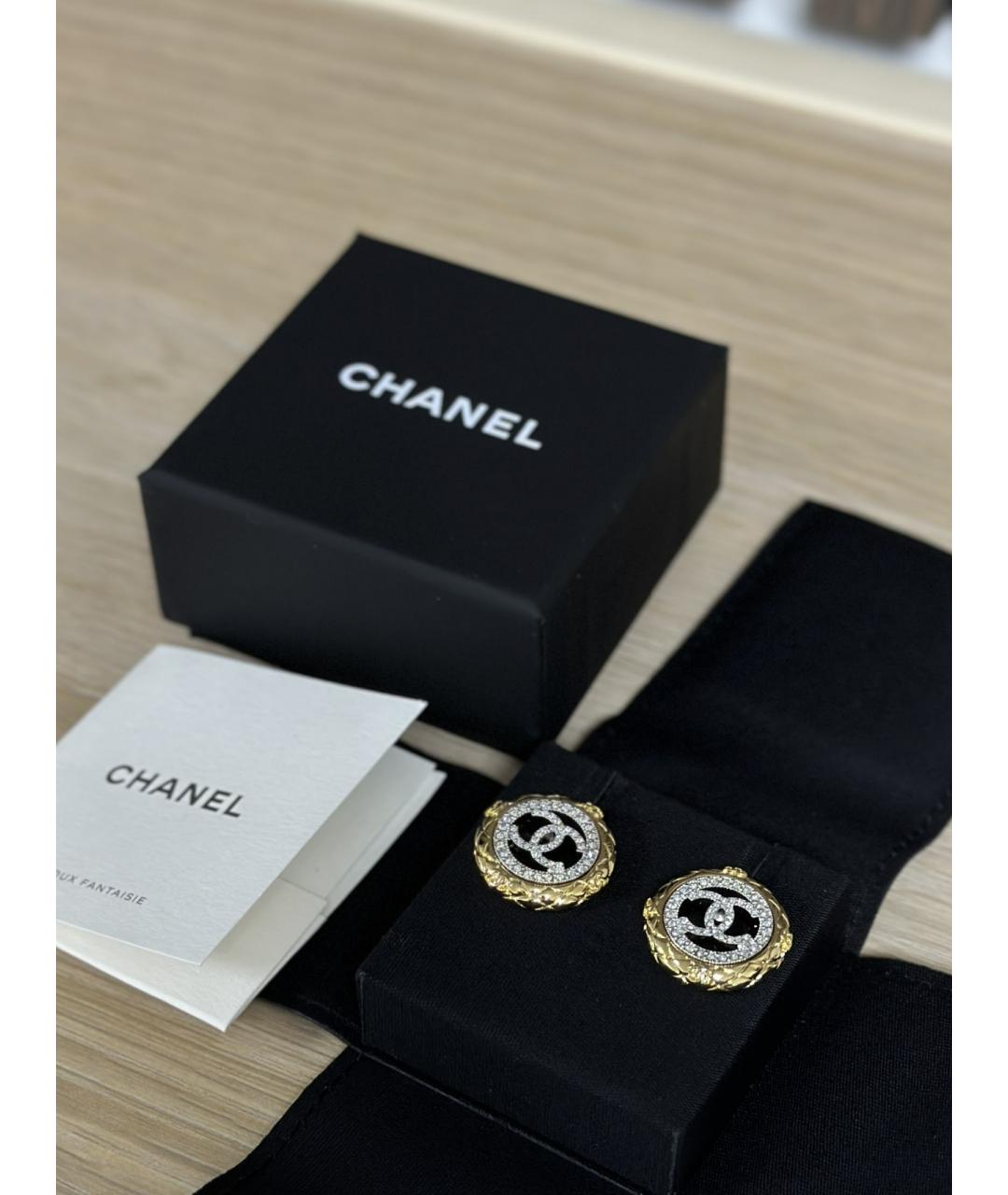 CHANEL Золотые серьги, фото 6