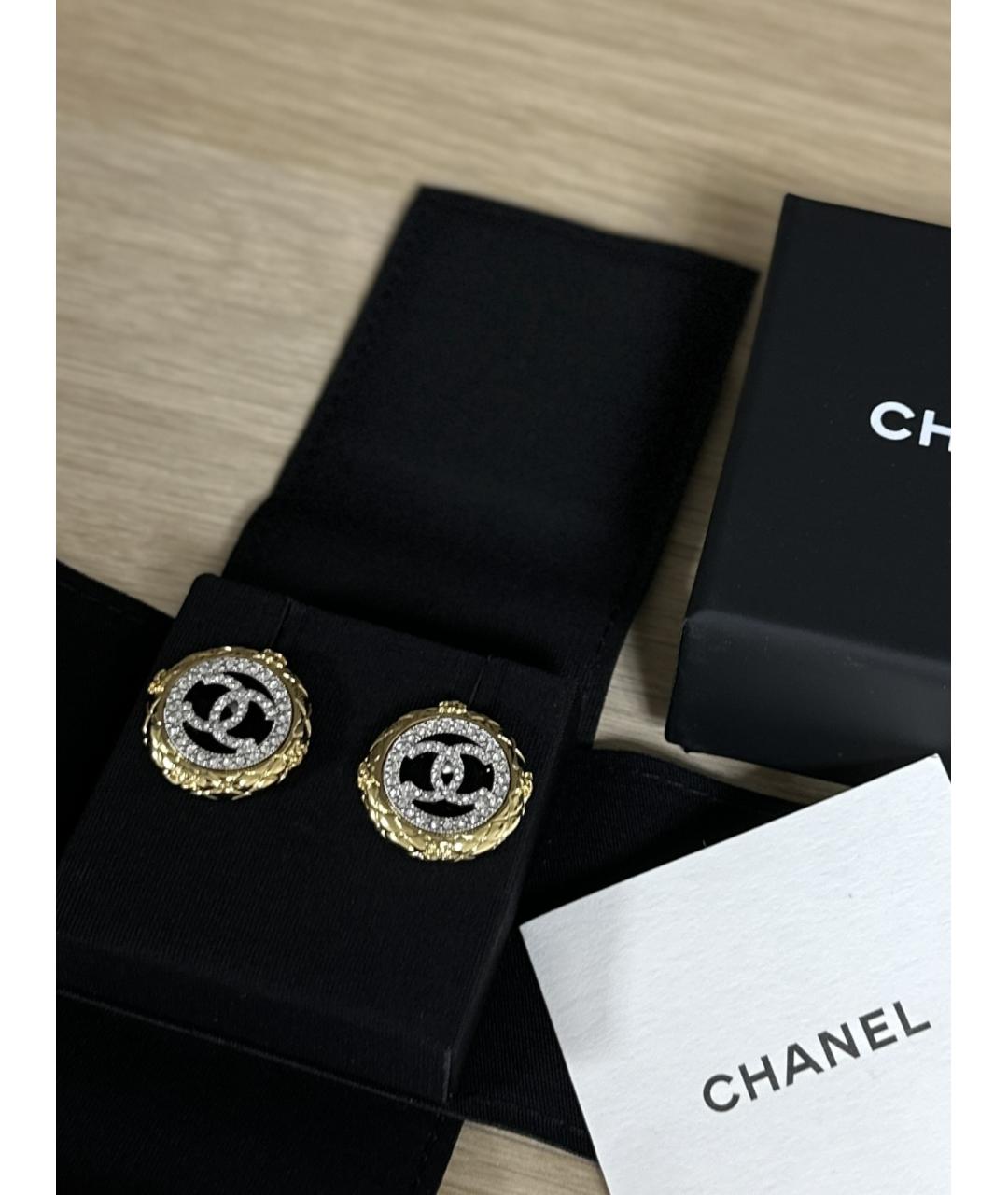 CHANEL Золотые серьги, фото 2