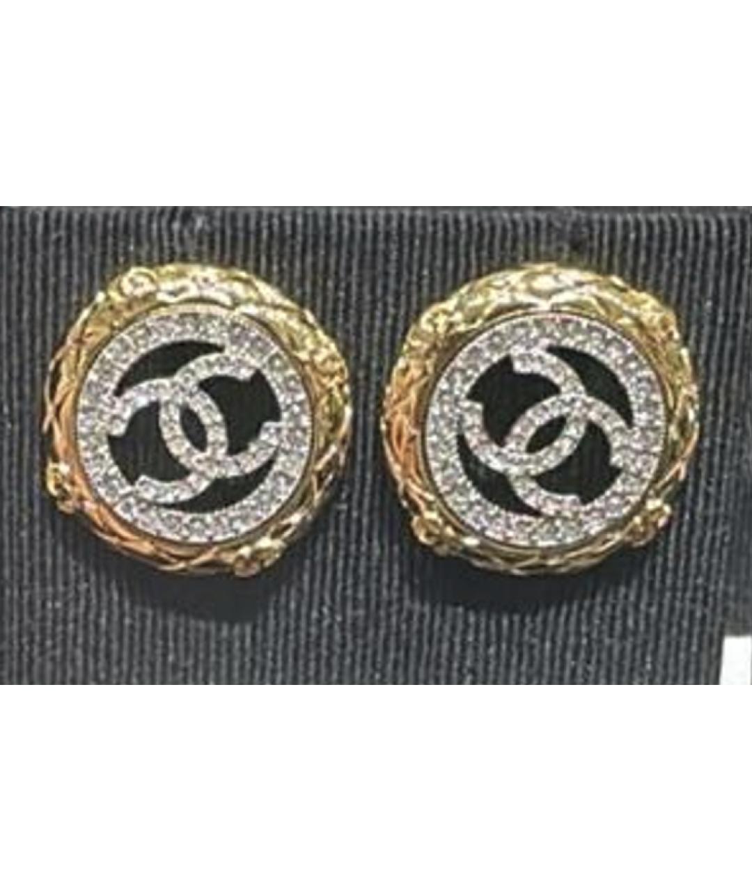 CHANEL Золотые серьги, фото 8