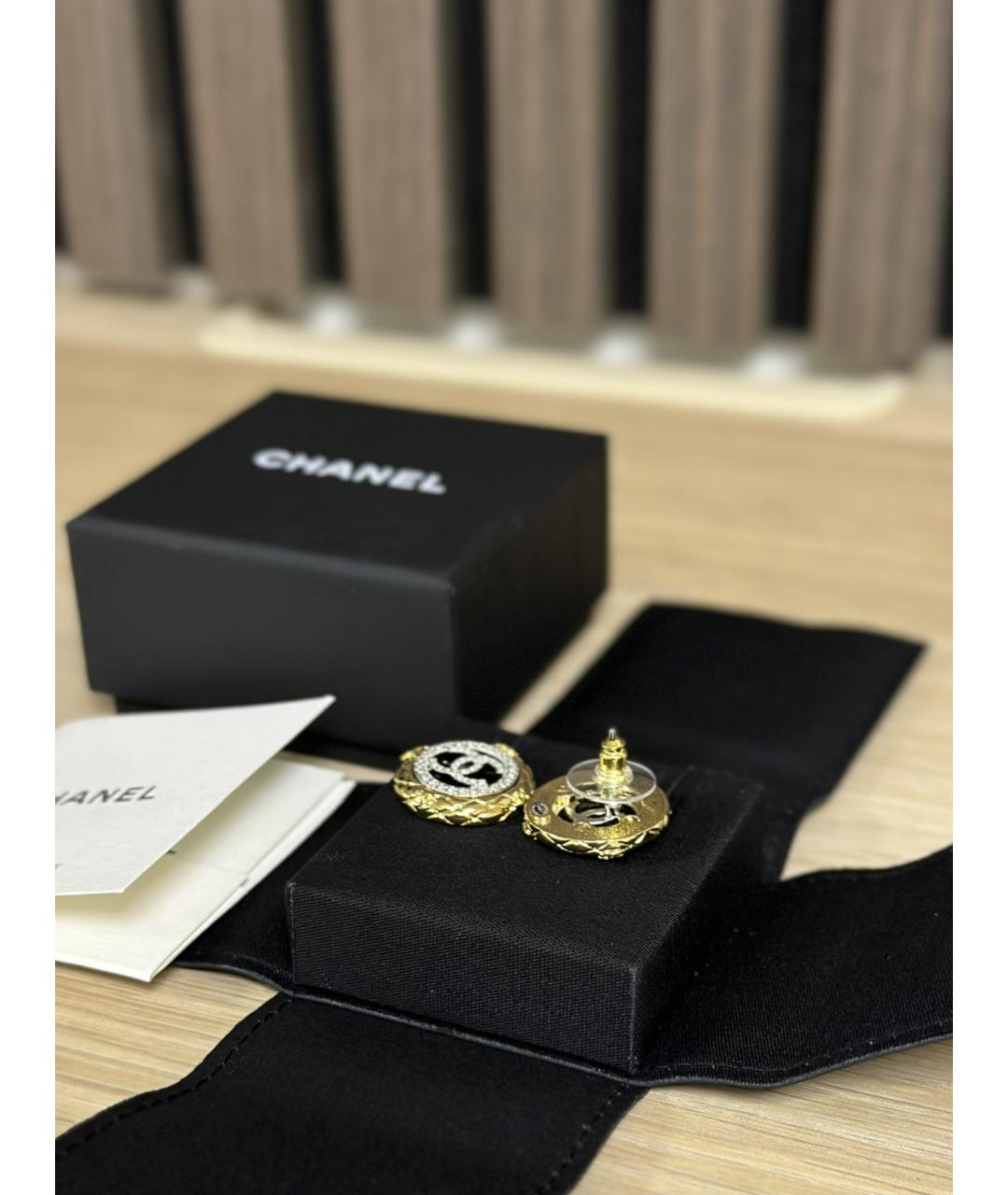 CHANEL Золотые серьги, фото 3