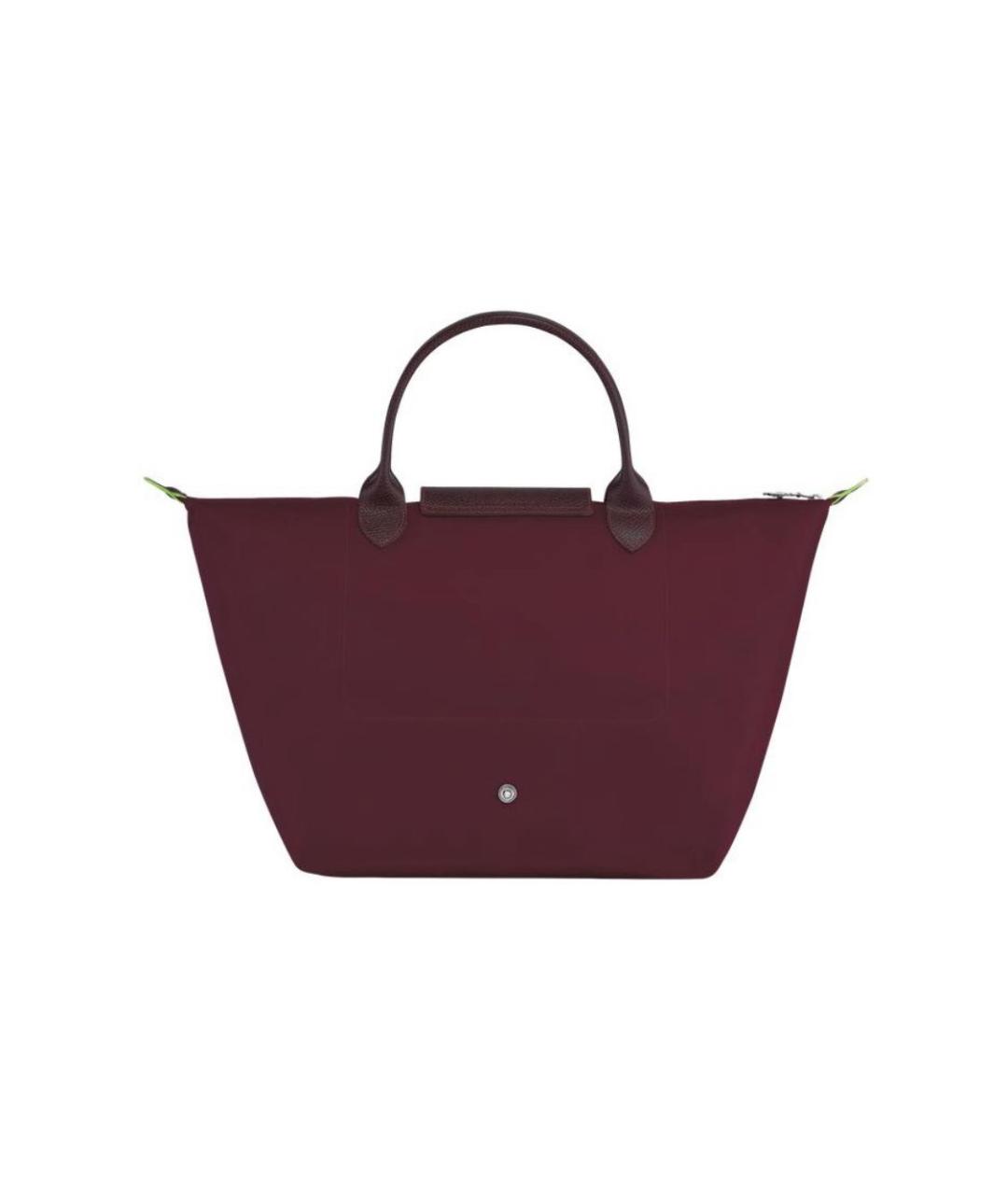 LONGCHAMP Бордовая тканевая сумка тоут, фото 2