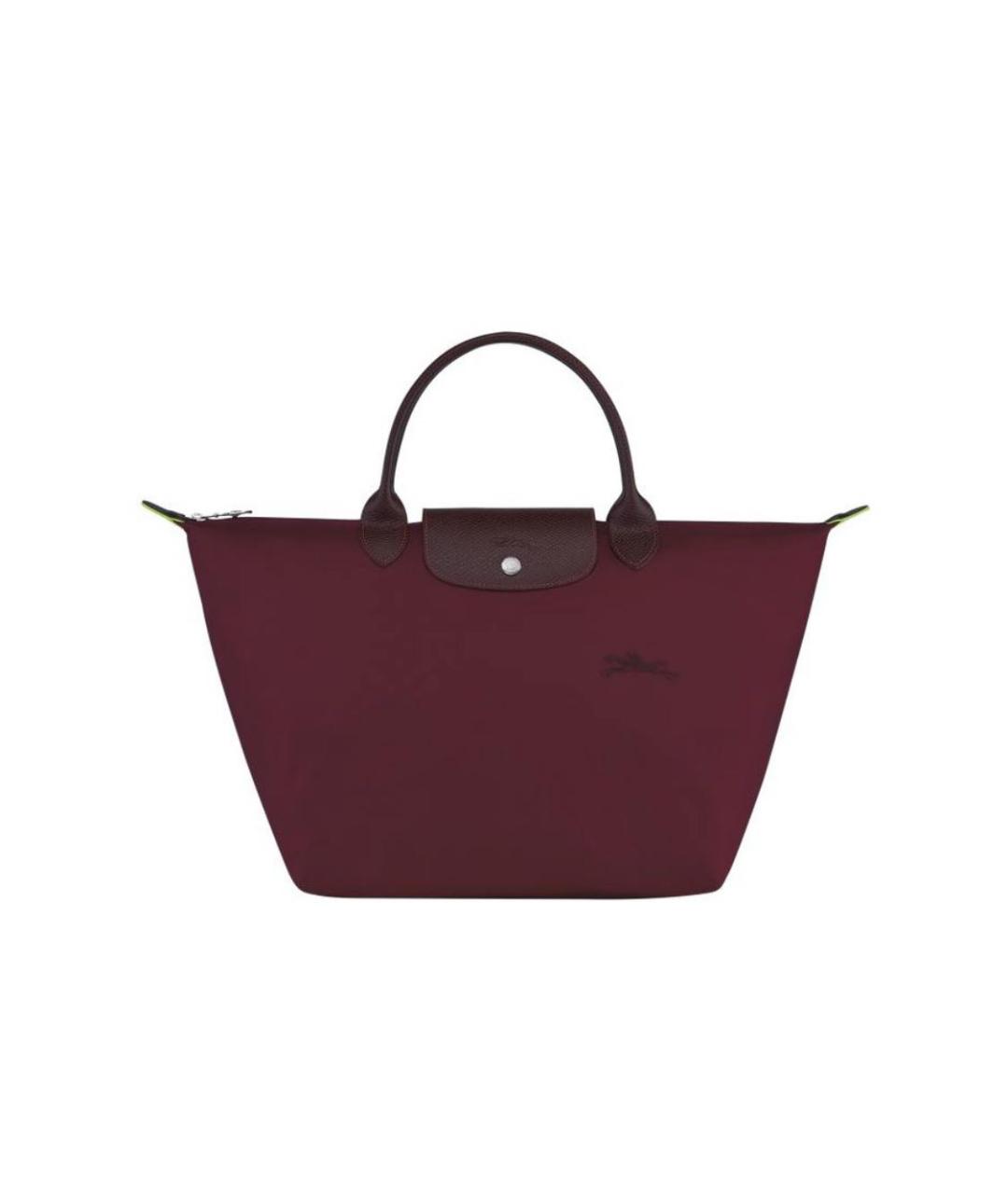 LONGCHAMP Бордовая тканевая сумка тоут, фото 1