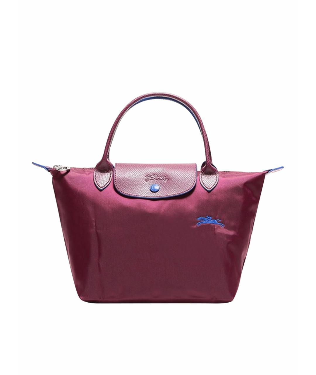 LONGCHAMP Бордовая тканевая сумка тоут, фото 1