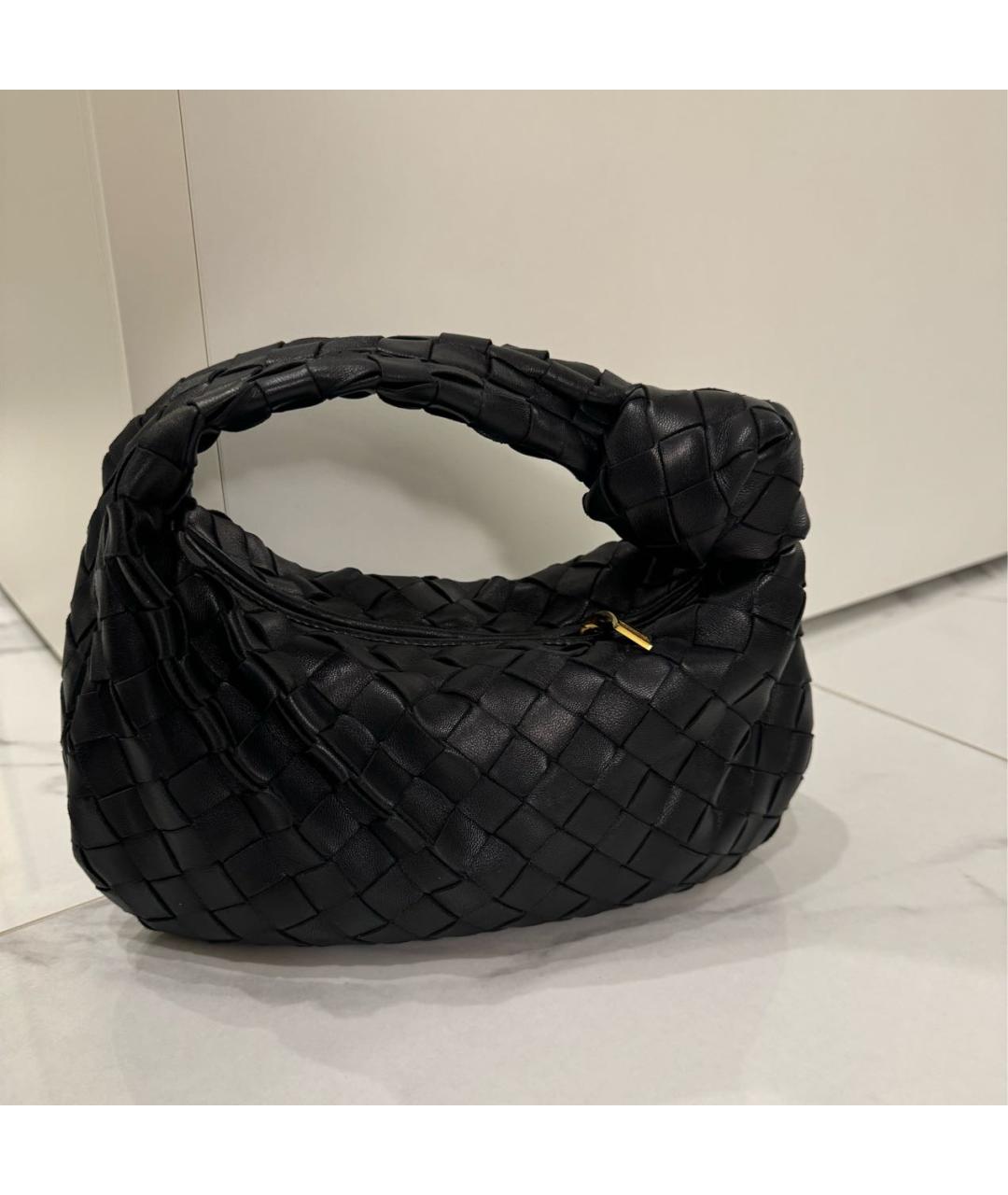 BOTTEGA VENETA Черная кожаная сумка тоут, фото 8