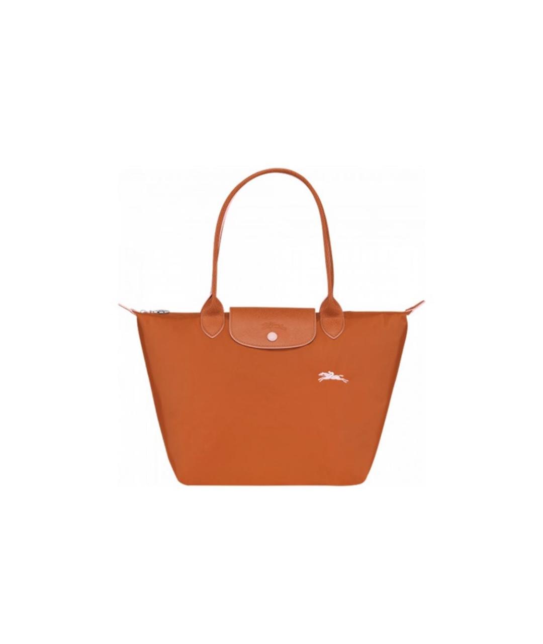 LONGCHAMP Оранжевая тканевая сумка тоут, фото 3