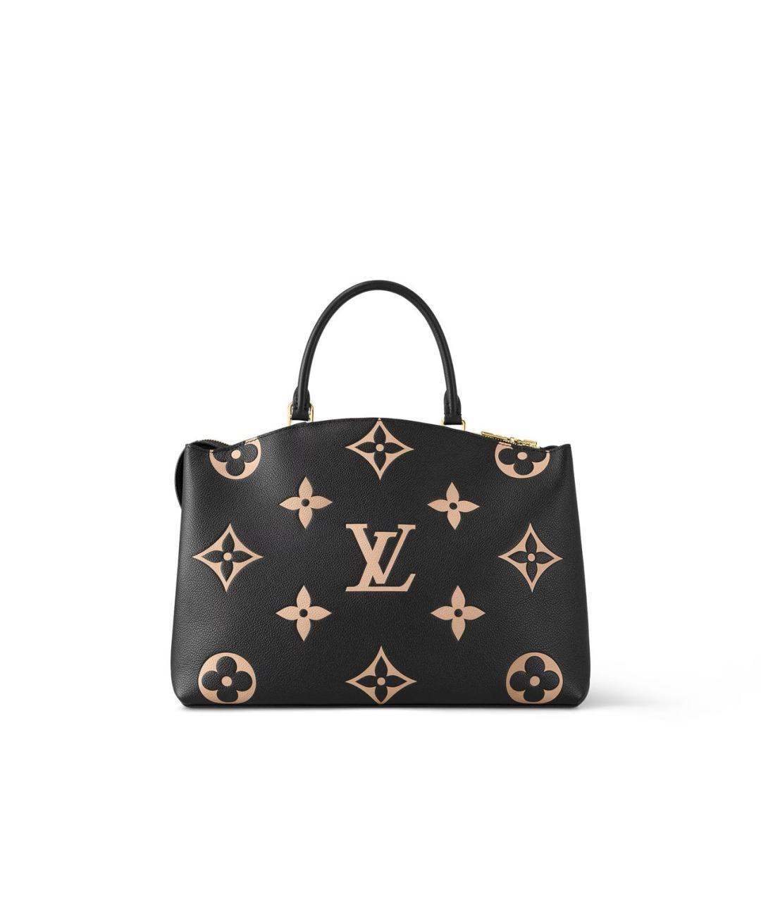 LOUIS VUITTON Черная кожаная сумка с короткими ручками, фото 3