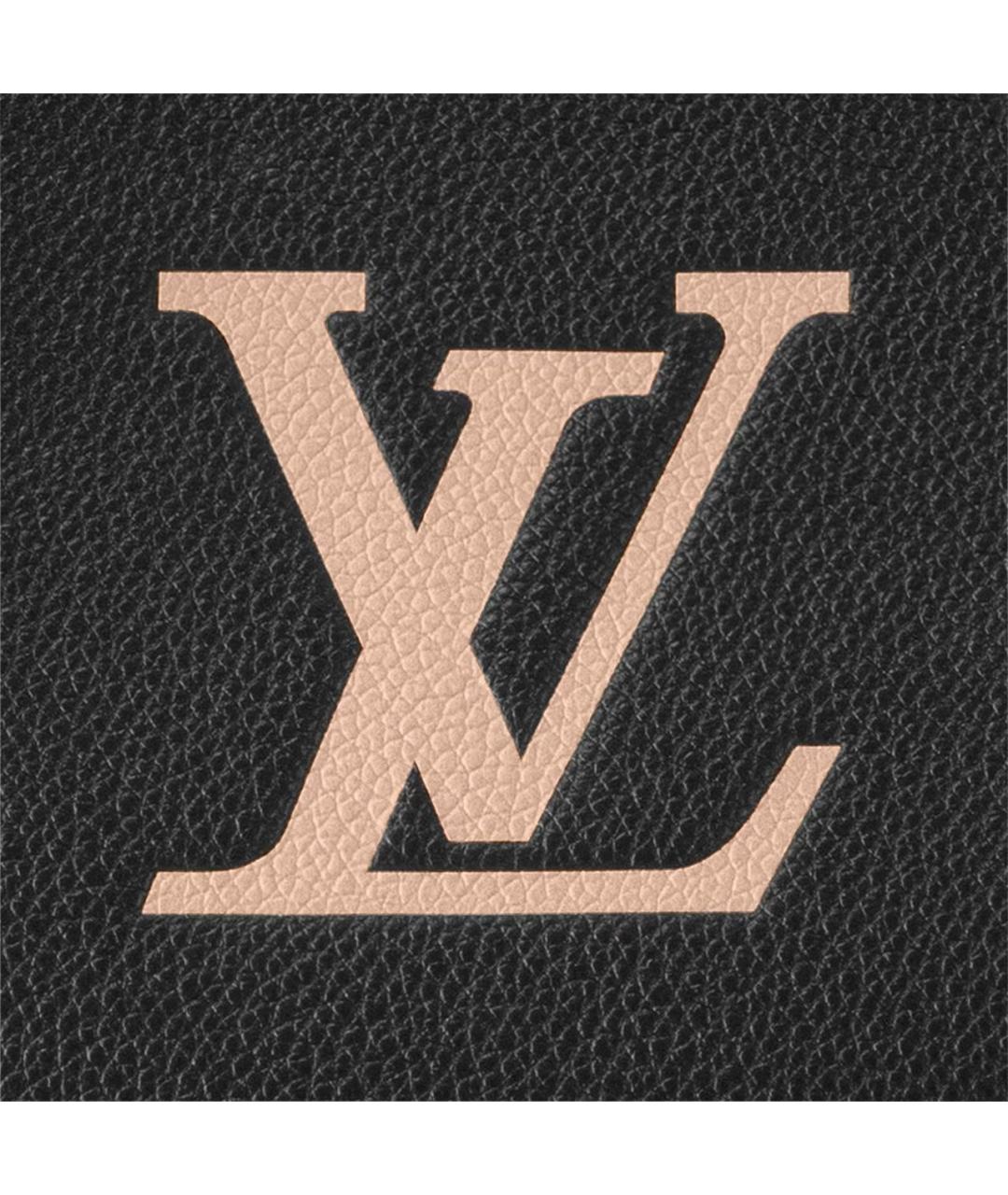 LOUIS VUITTON Черная кожаная сумка с короткими ручками, фото 6