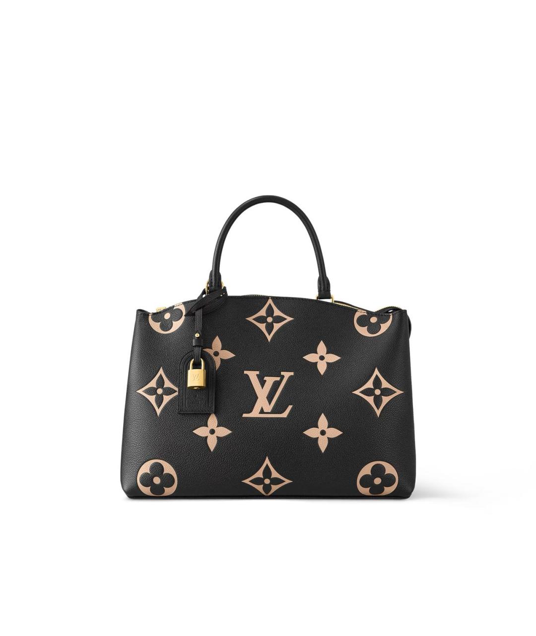 LOUIS VUITTON Черная кожаная сумка с короткими ручками, фото 1