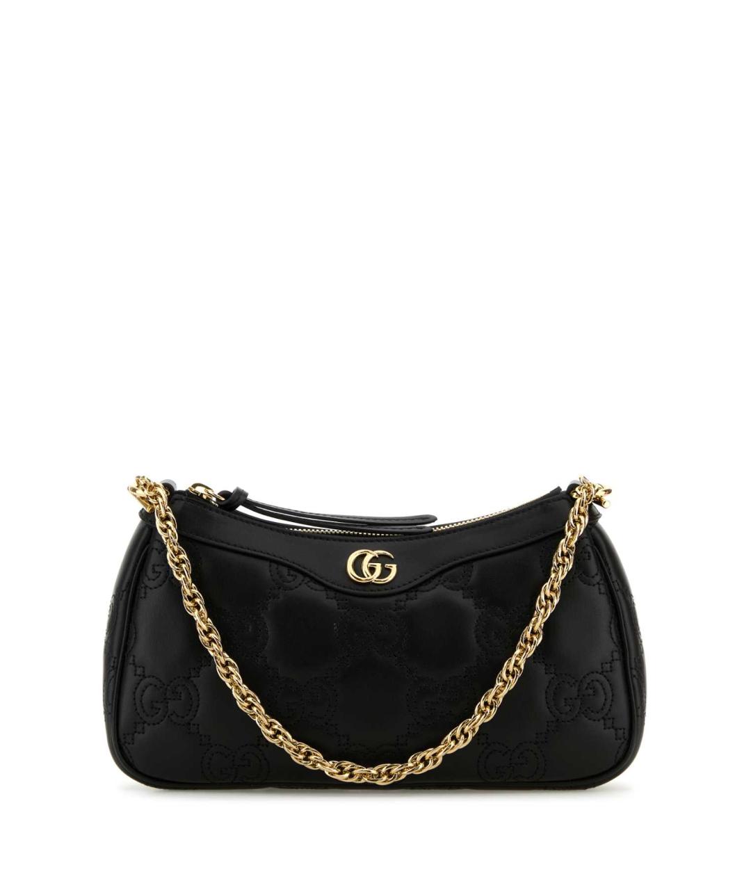 GUCCI Черная кожаная сумка через плечо, фото 1