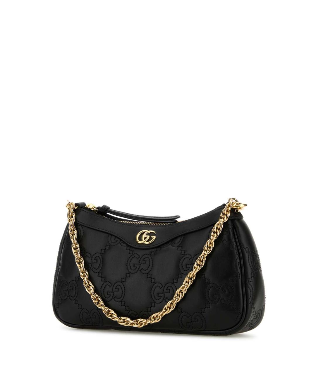 GUCCI Черная кожаная сумка через плечо, фото 2