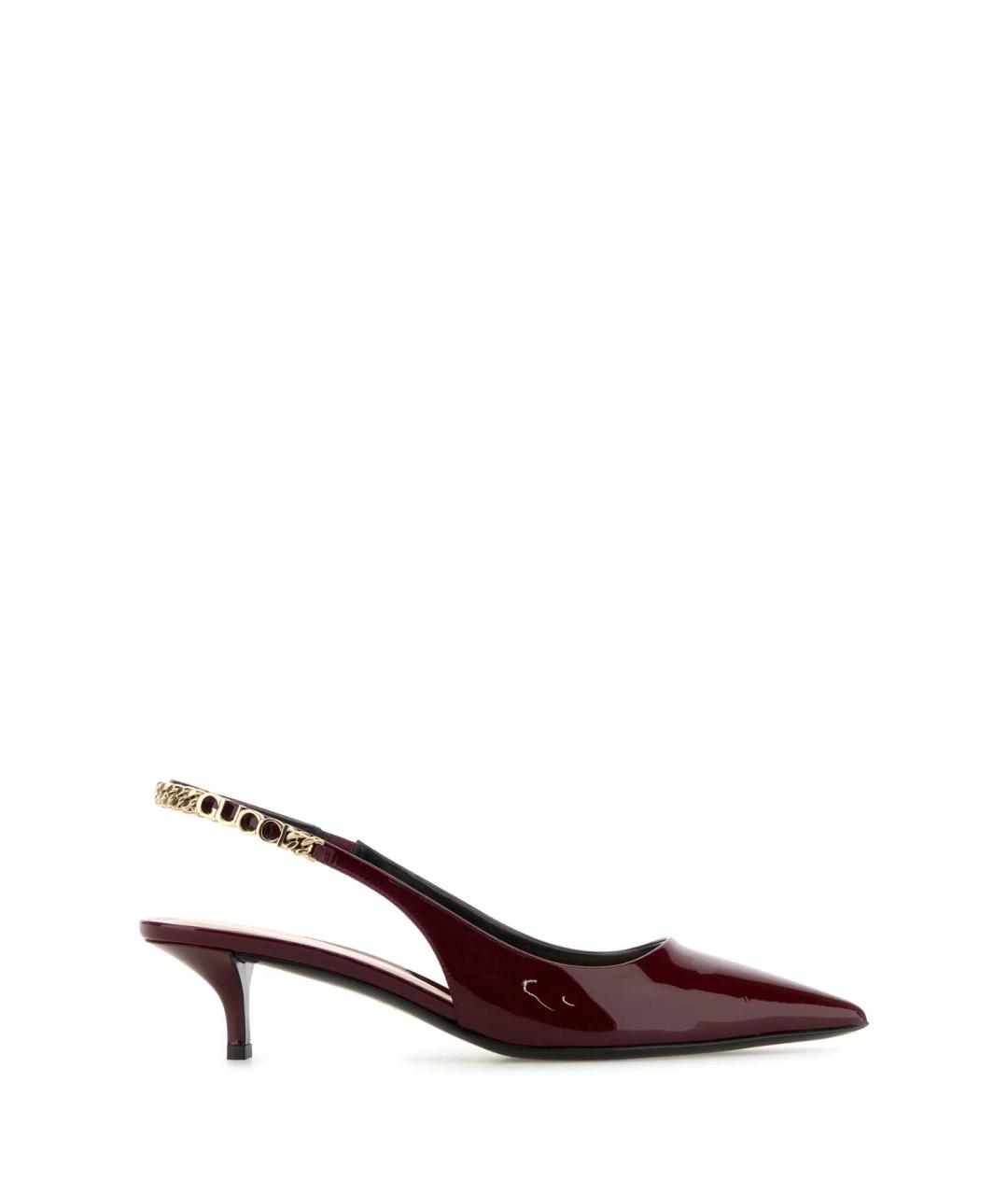 GUCCI Бордовые кожаные туфли, фото 1