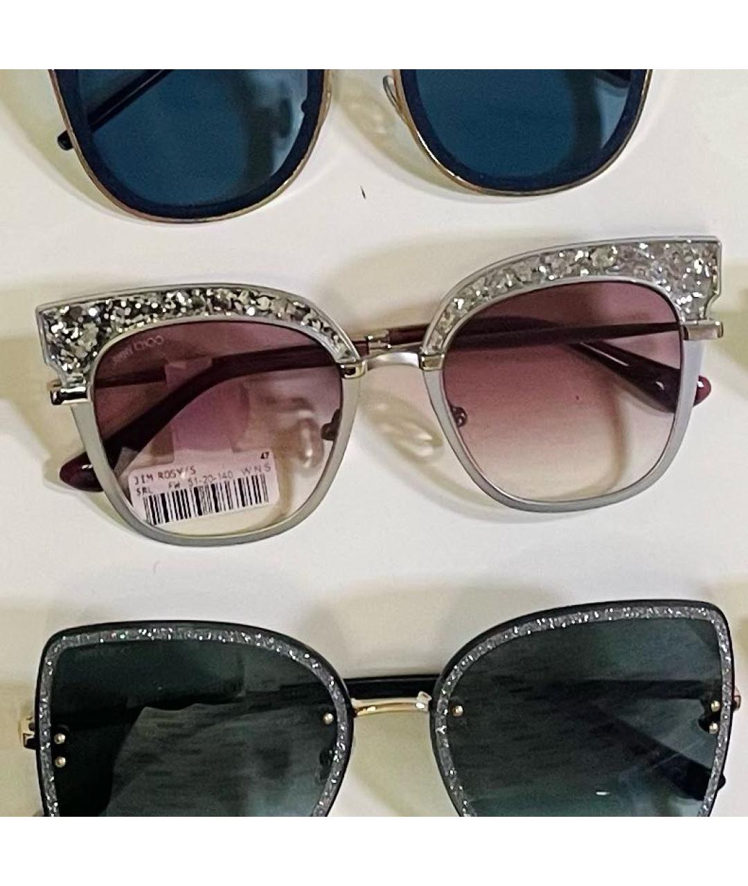 JIMMY CHOO Розовые металлические солнцезащитные очки, фото 5