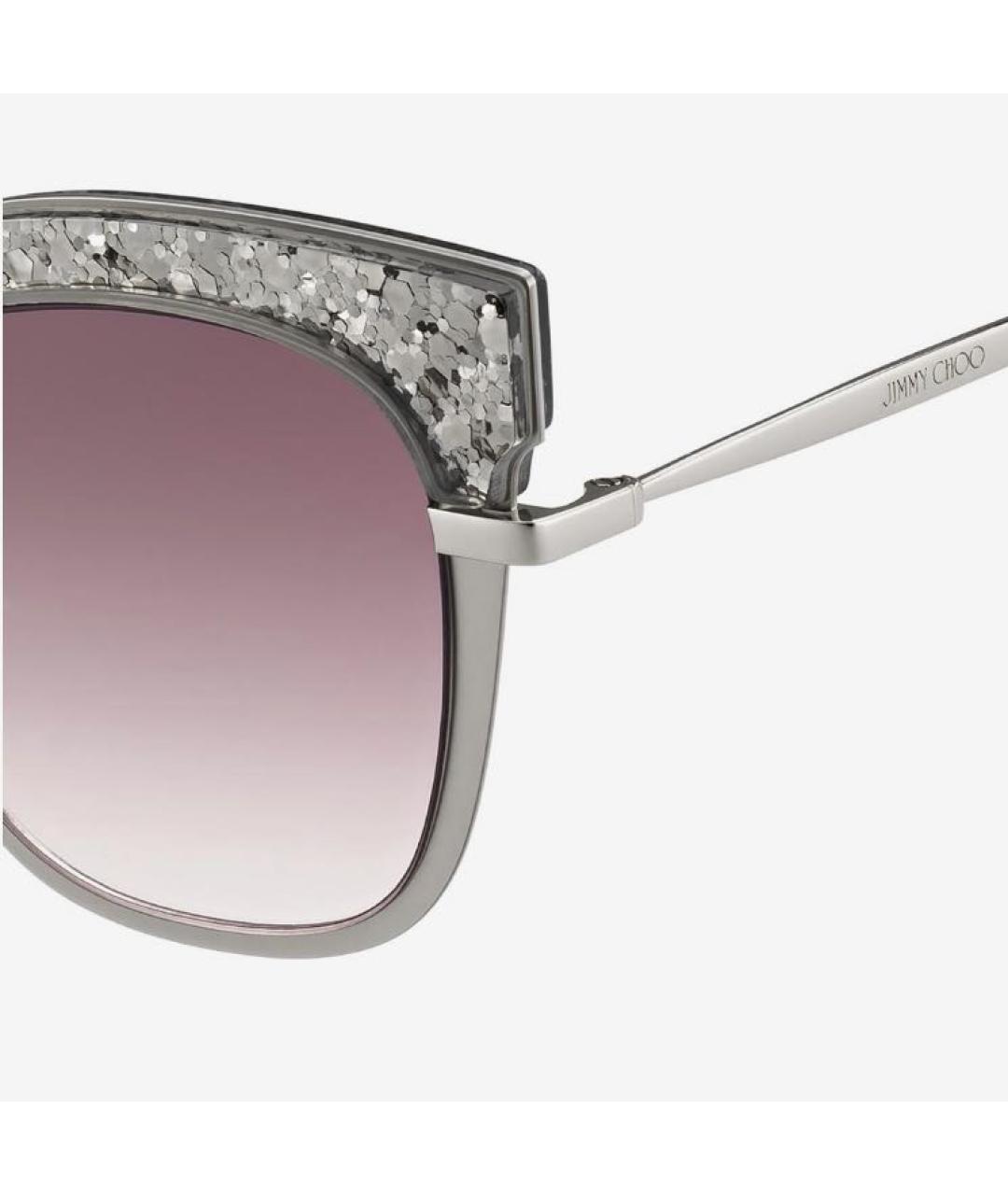 JIMMY CHOO Розовые металлические солнцезащитные очки, фото 3