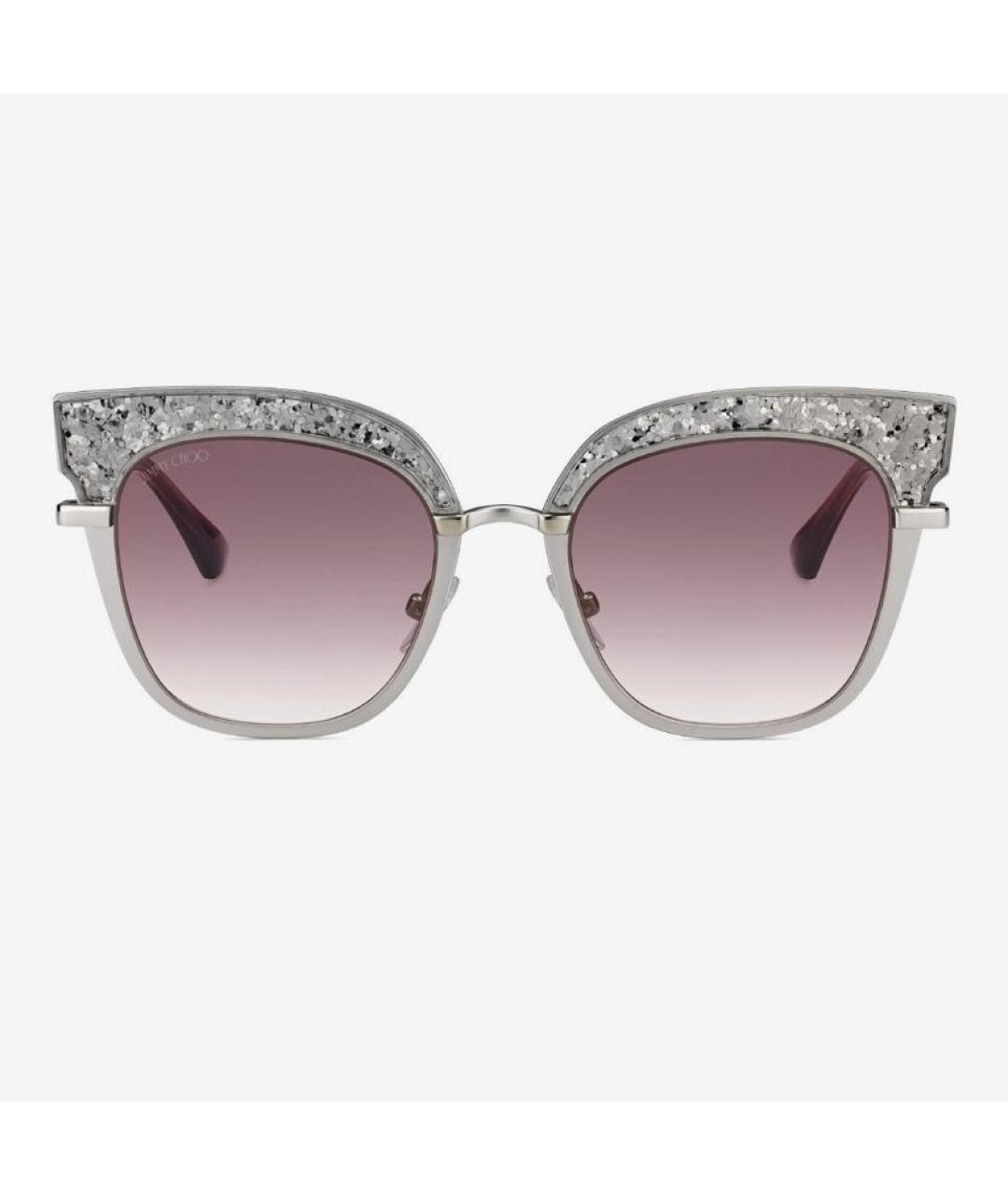 JIMMY CHOO Розовые металлические солнцезащитные очки, фото 2