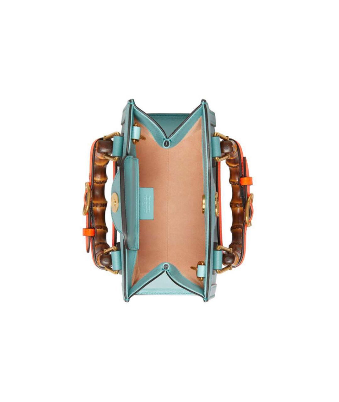 GUCCI Голубая кожаная сумка через плечо, фото 4