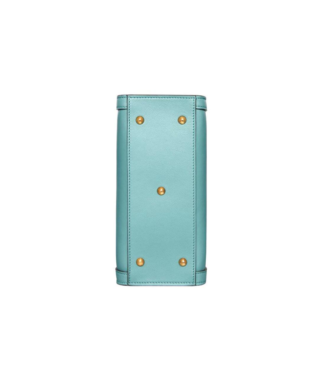 GUCCI Голубая кожаная сумка через плечо, фото 6