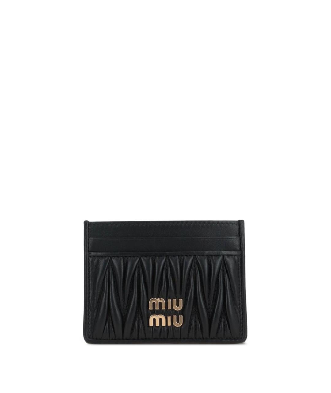 MIU MIU Черный кожаный кардхолдер, фото 1