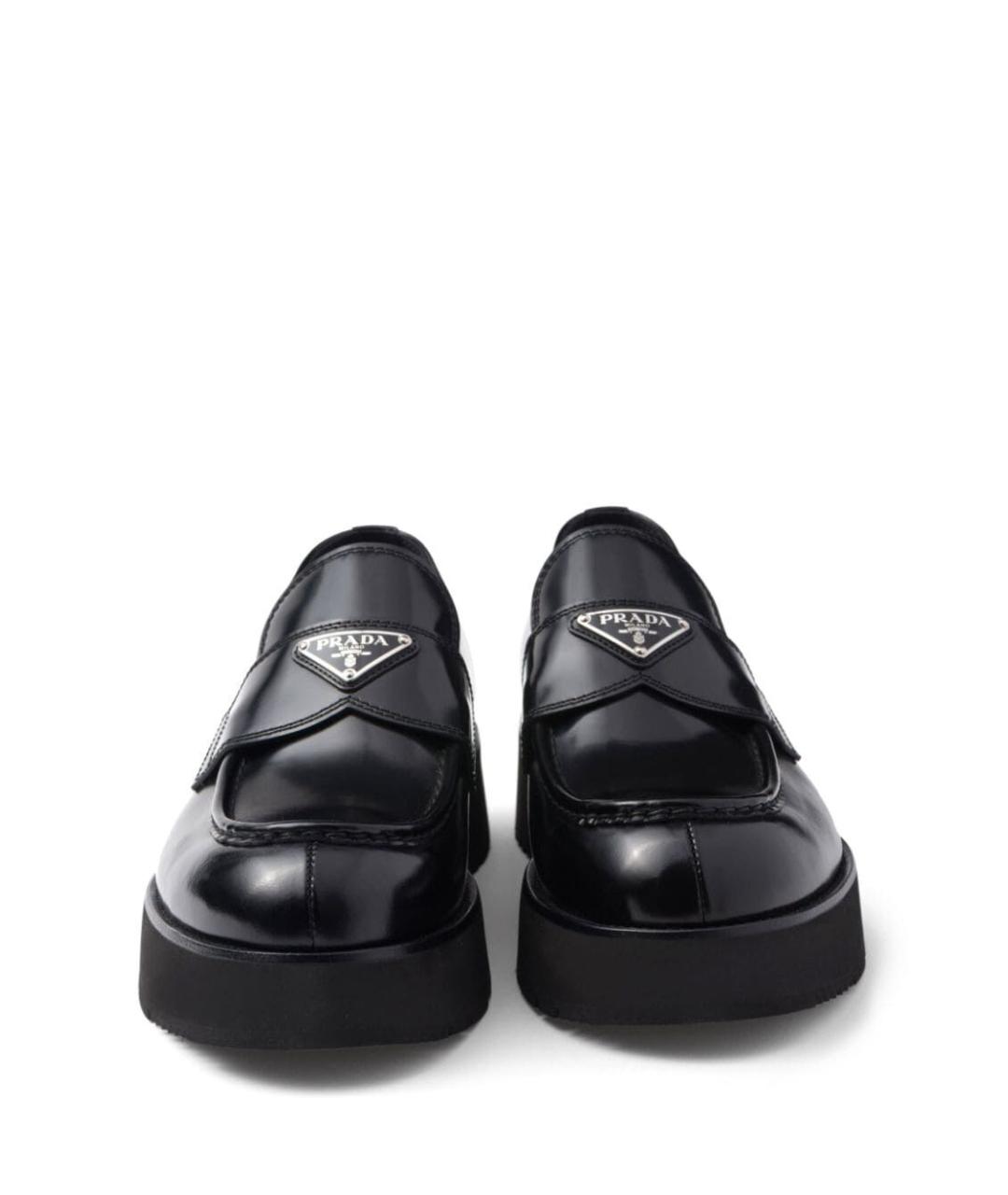 PRADA Черные кожаные лоферы, фото 5