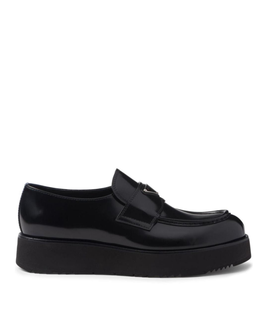 PRADA Черные кожаные лоферы, фото 1