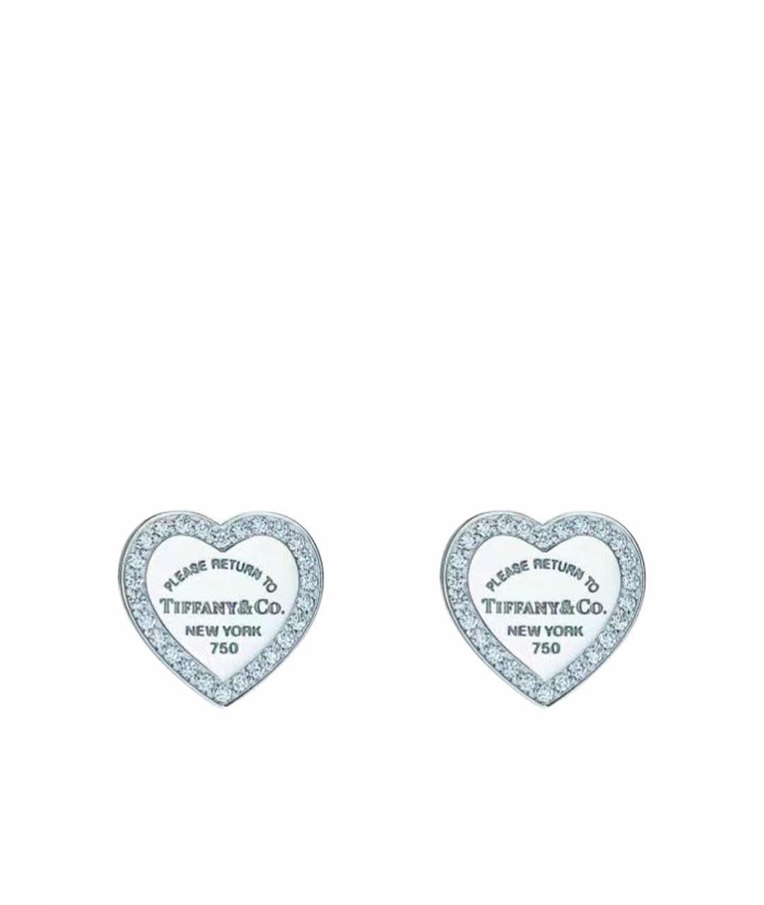 TIFFANY&CO Серебряные серьги из белого золота, фото 1