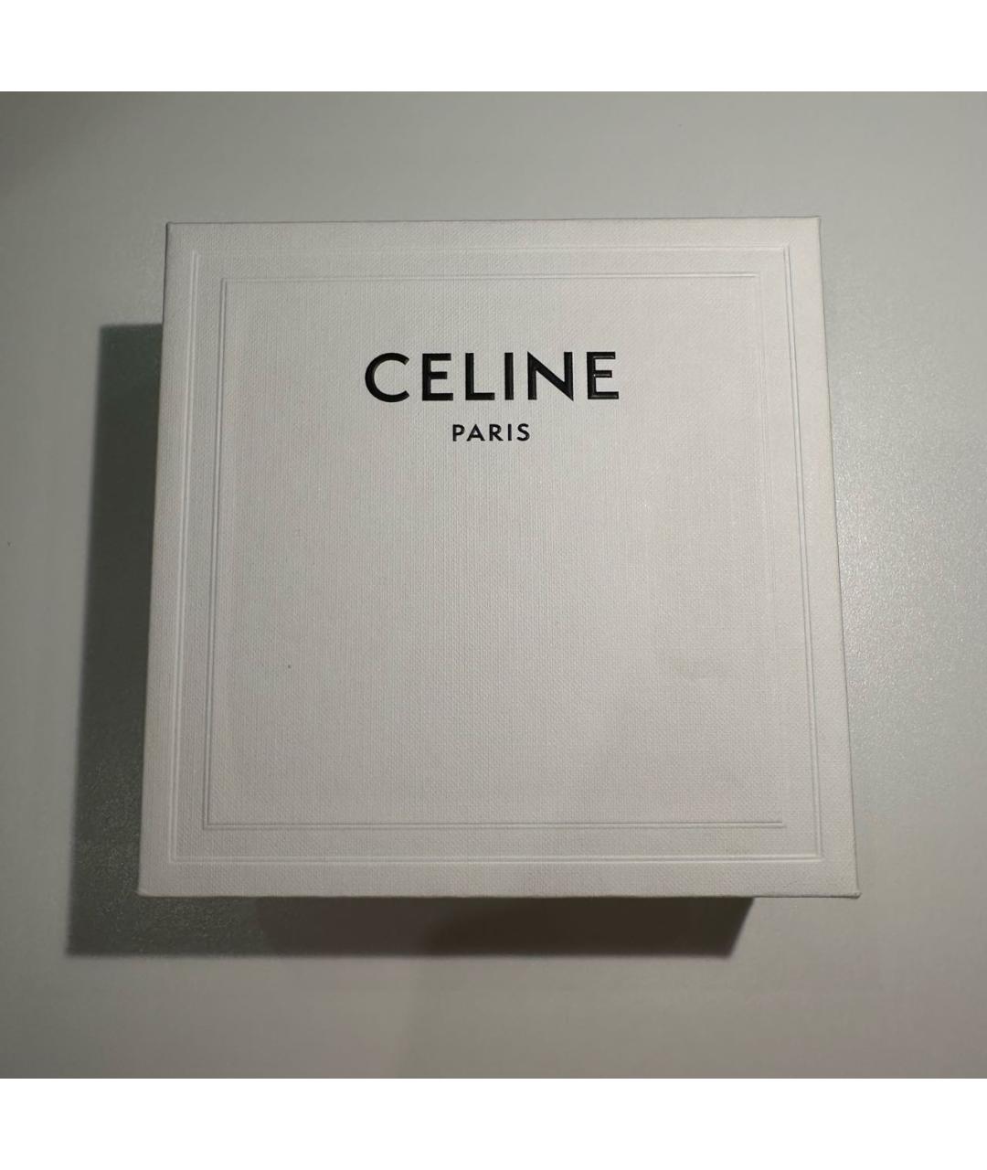 CELINE Белый кожаный ремень, фото 5