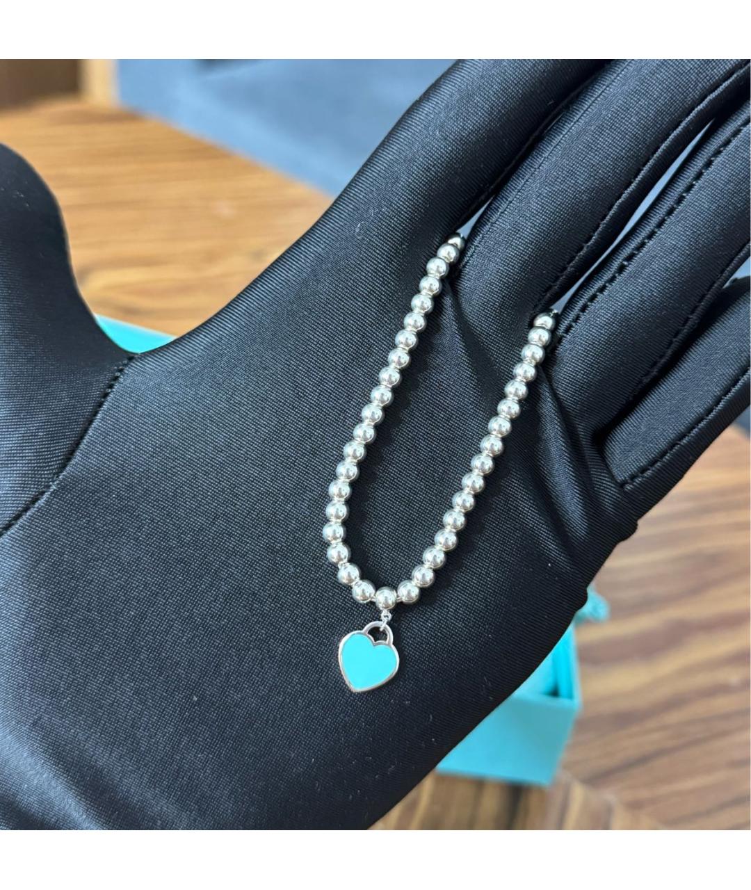 TIFFANY&CO Серебрянный рубиновый браслет, фото 4