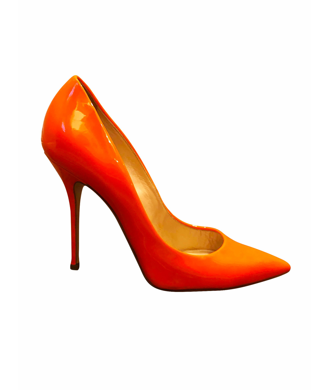 CASADEI Оранжевое кожаные туфли, фото 1