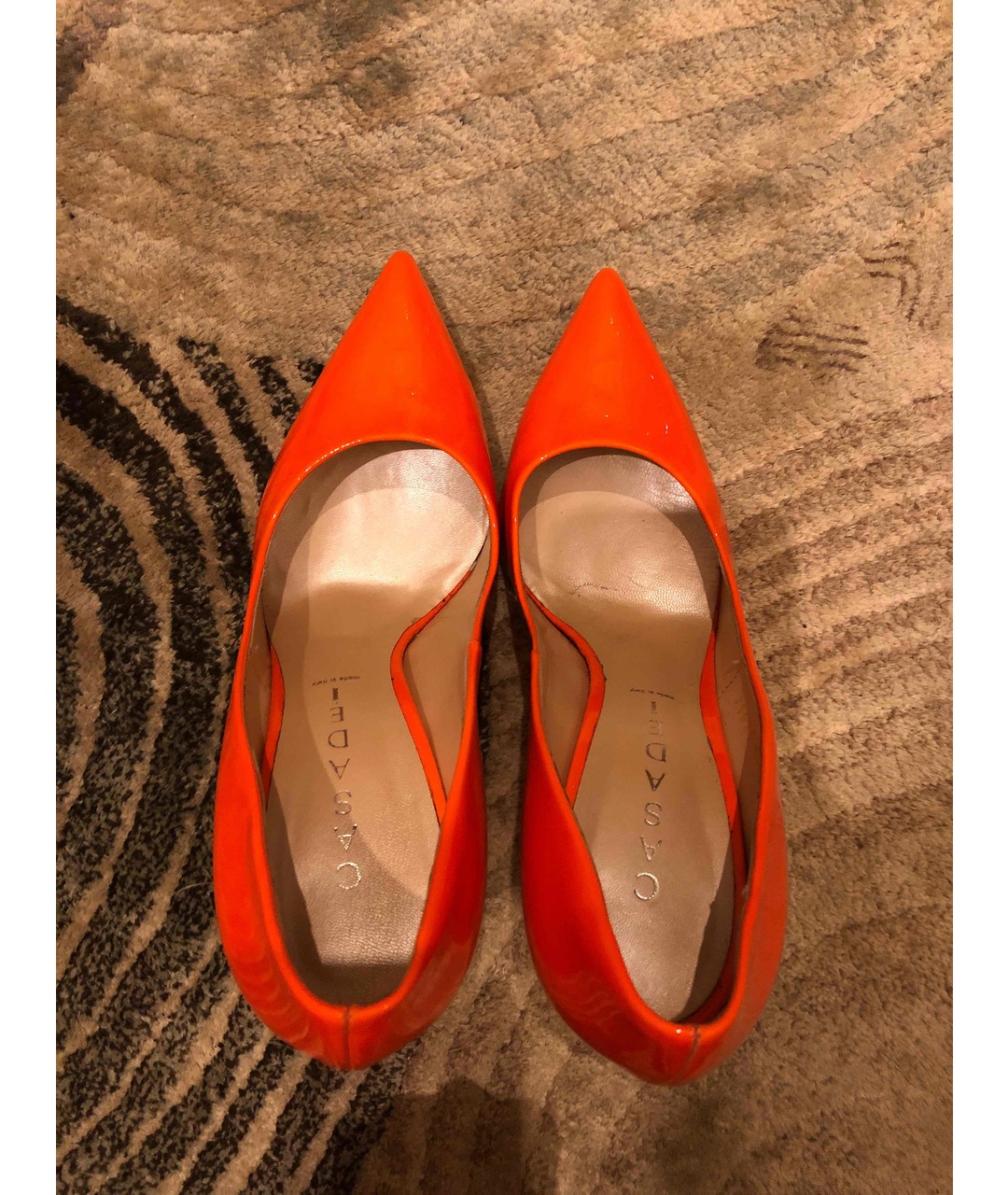 CASADEI Оранжевое кожаные туфли, фото 3