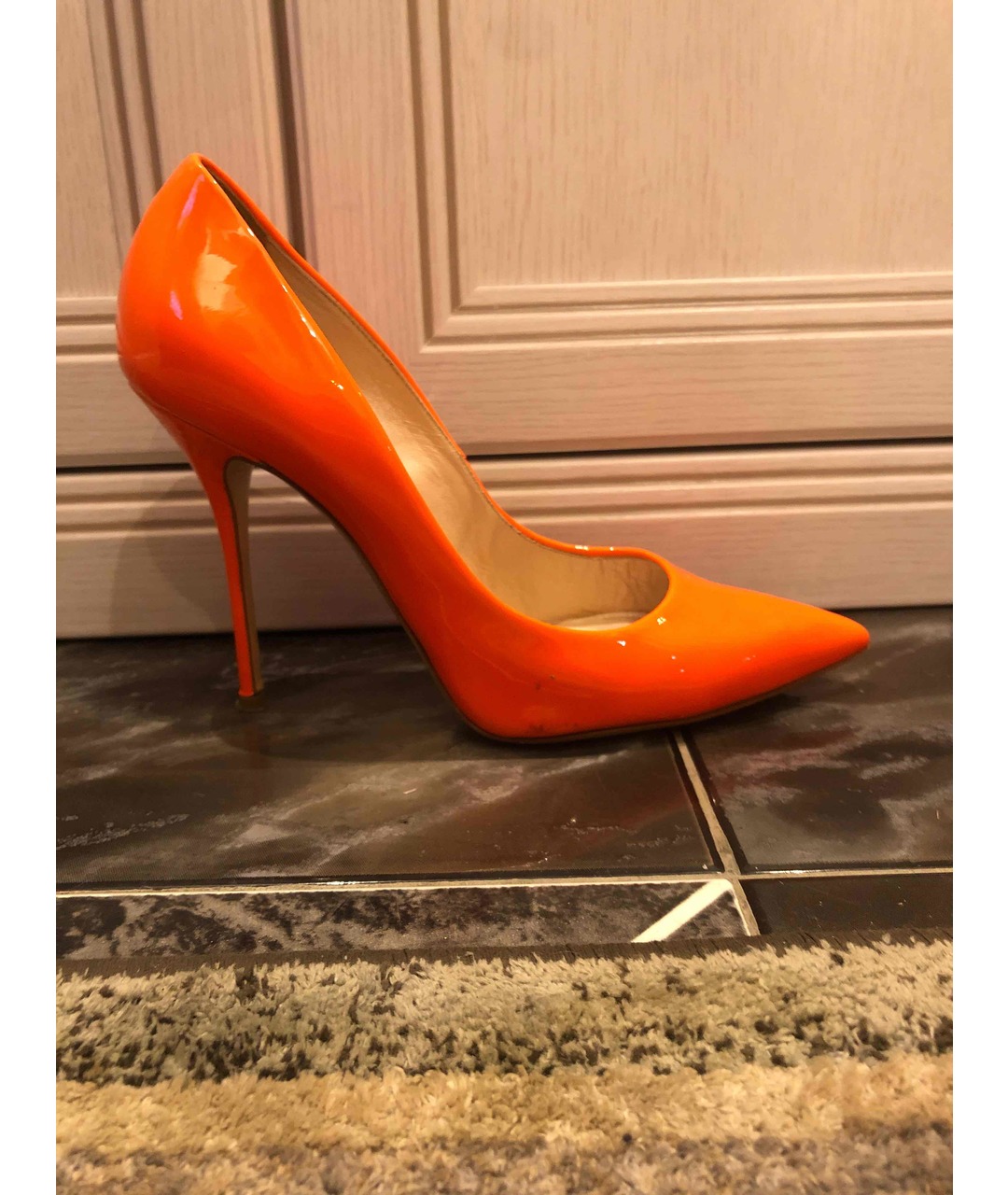 CASADEI Оранжевое кожаные туфли, фото 5