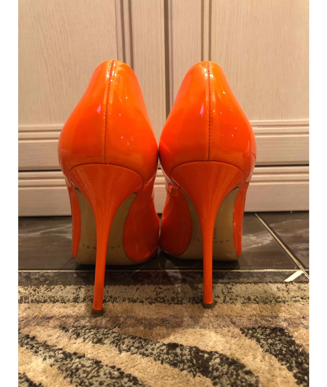CASADEI Оранжевое кожаные туфли, фото 4