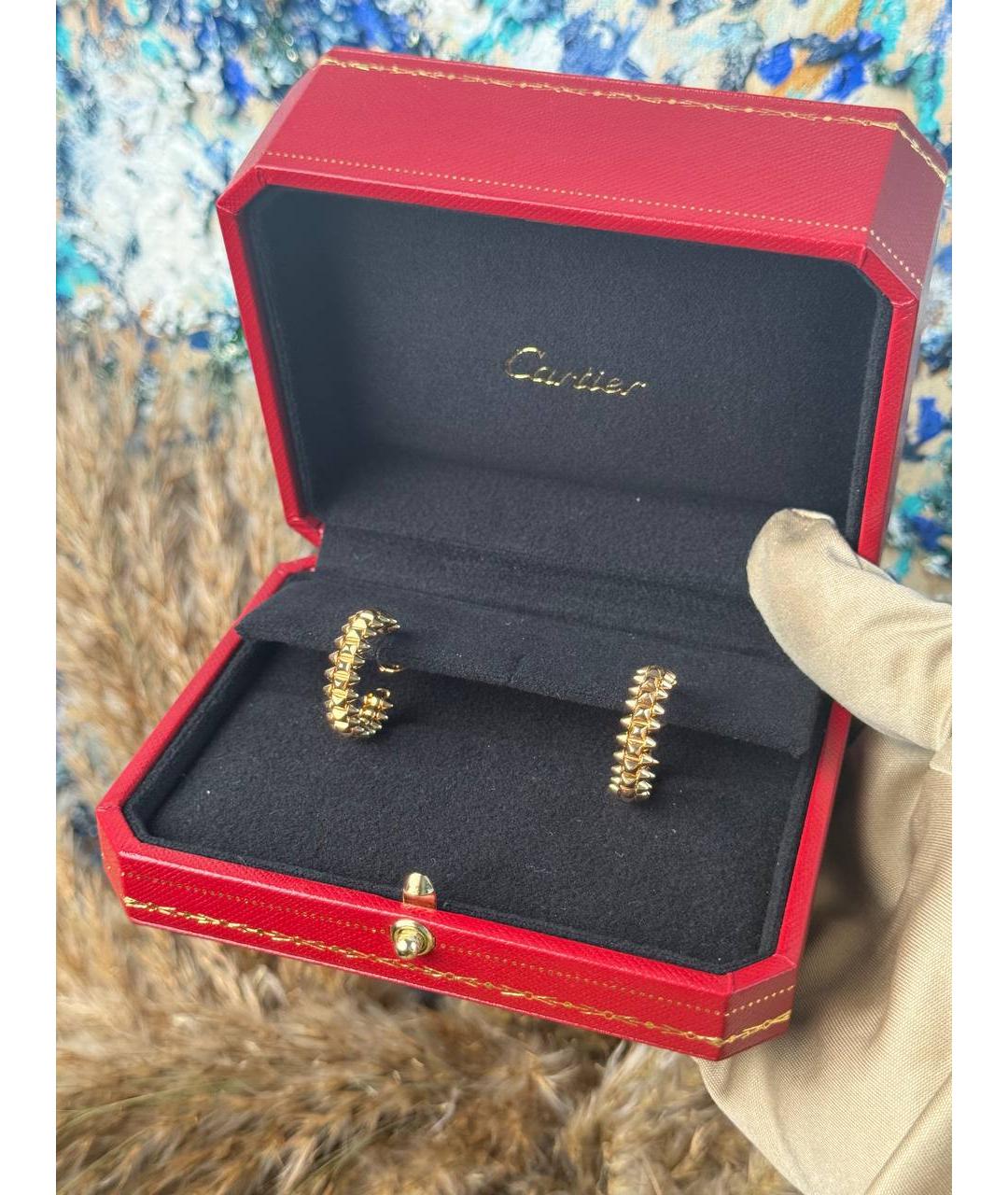 CARTIER Золотые серьги из розового золота, фото 3