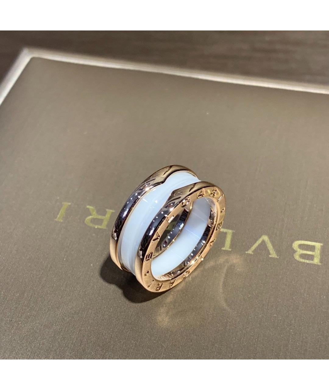 BVLGARI Белое кольцо из розового золота, фото 2